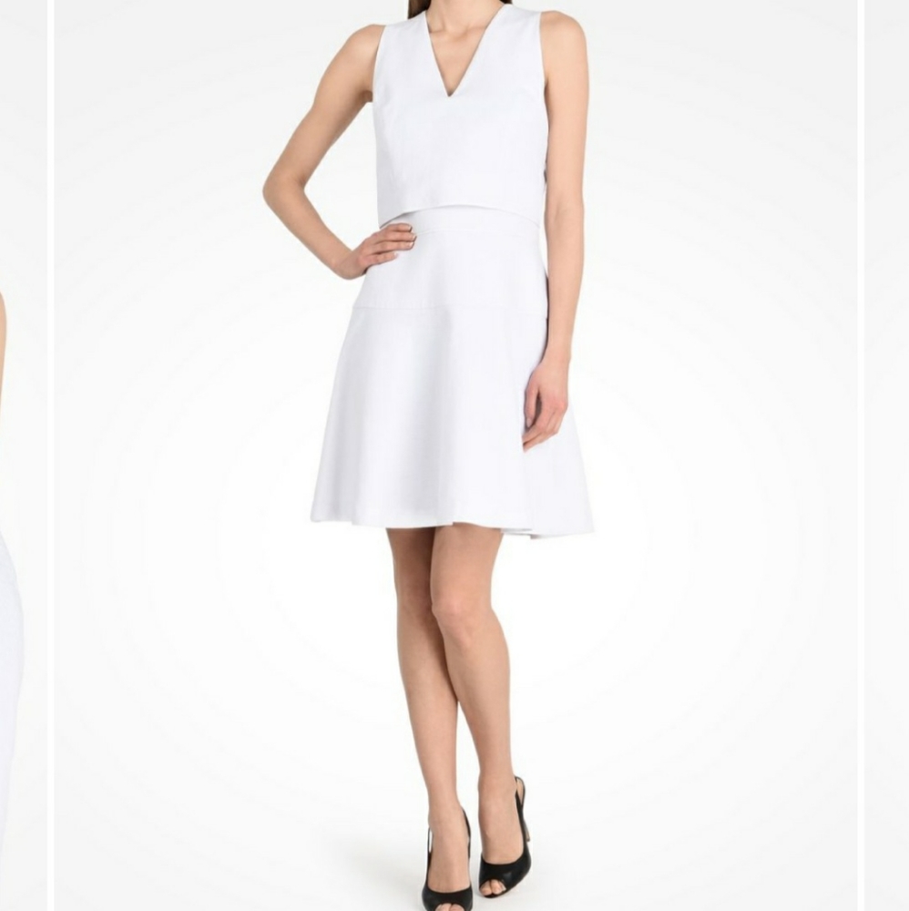ARMANI Exchange White Flared Dress Sz 14